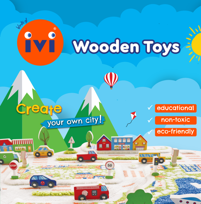 IVI 3D Play Carpets Wooden Toys