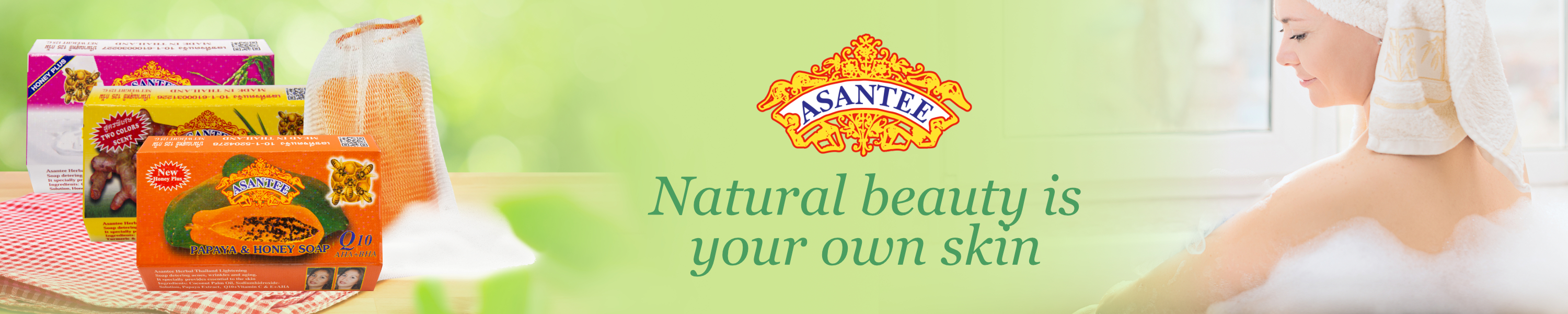 ASANTEE Papaya and Rice Milk with Honey Soap