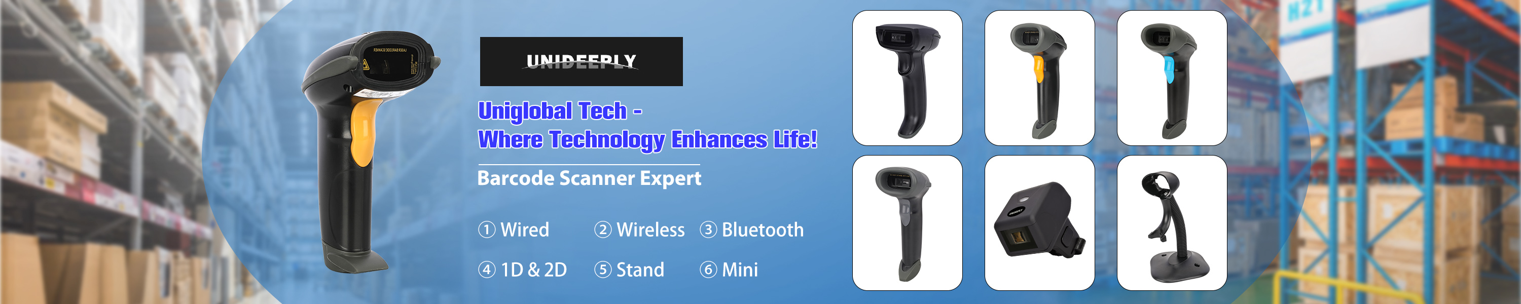 UNIDEEPLY 2D BARCODE SCANNER