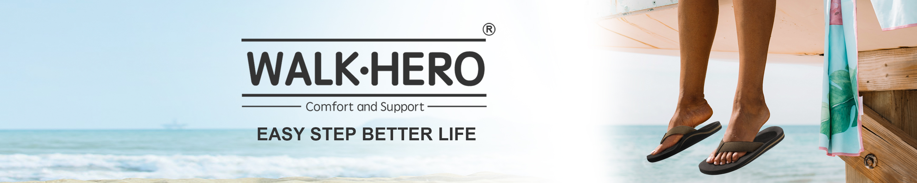 WALK·HERO COMFORT AND SUPPORT ORTHOTIC SANDALS