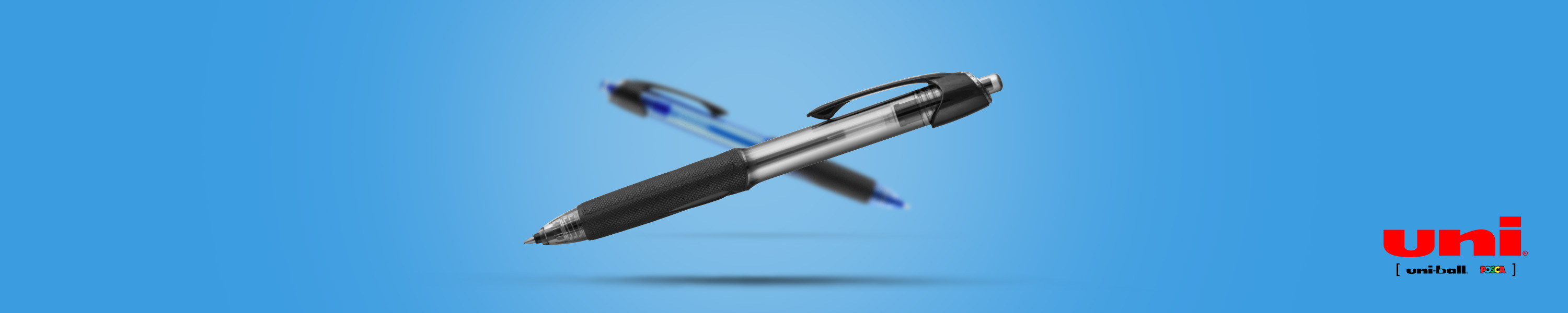 Uni Power Tank Fine Retractable Ballpoint Pen 0.7mm Blue