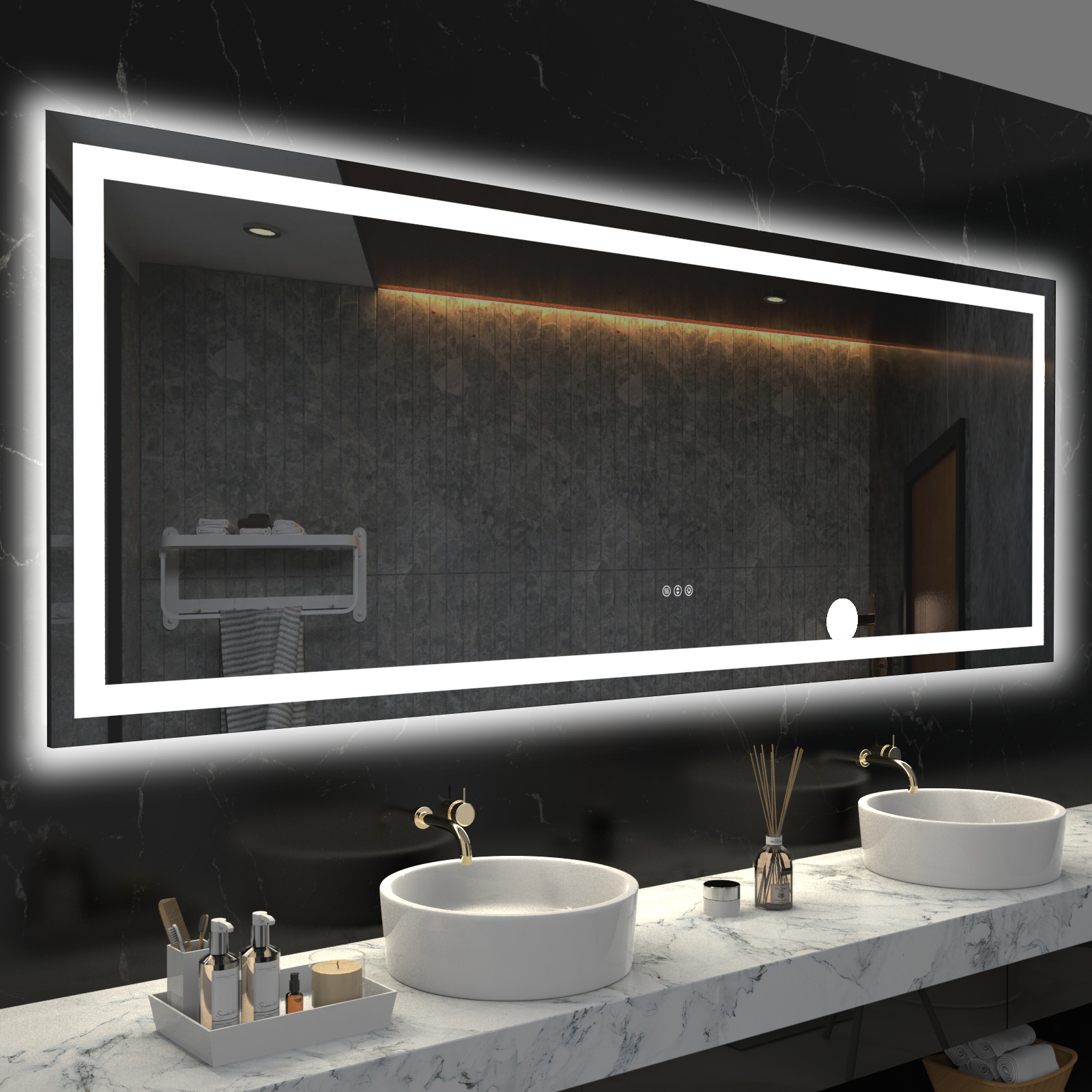 LOAAO LED Bathroom Mirror