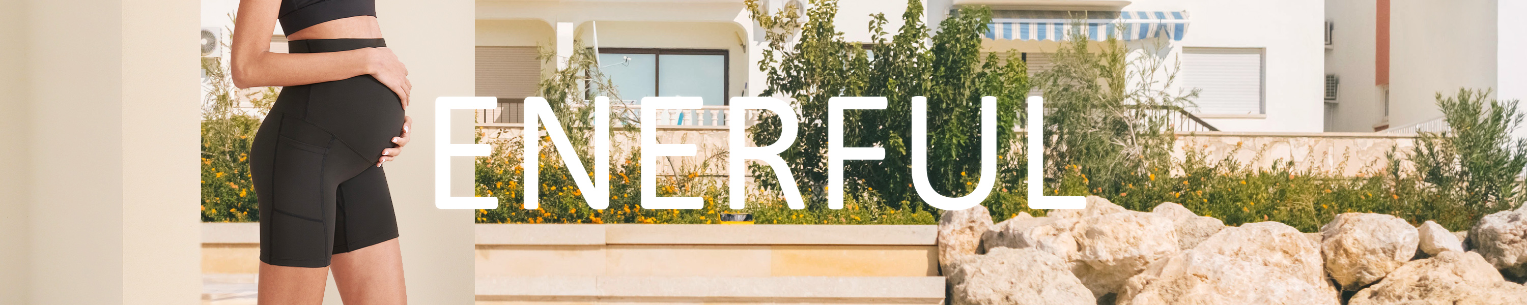 Enerful Maternity Workout Shorts 8"