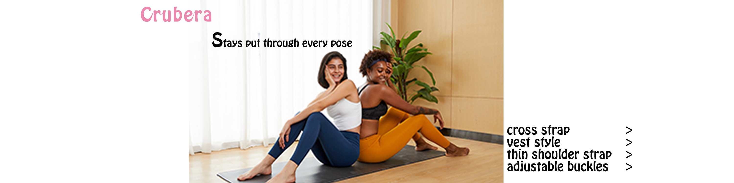 Crubera sports bras cross strap