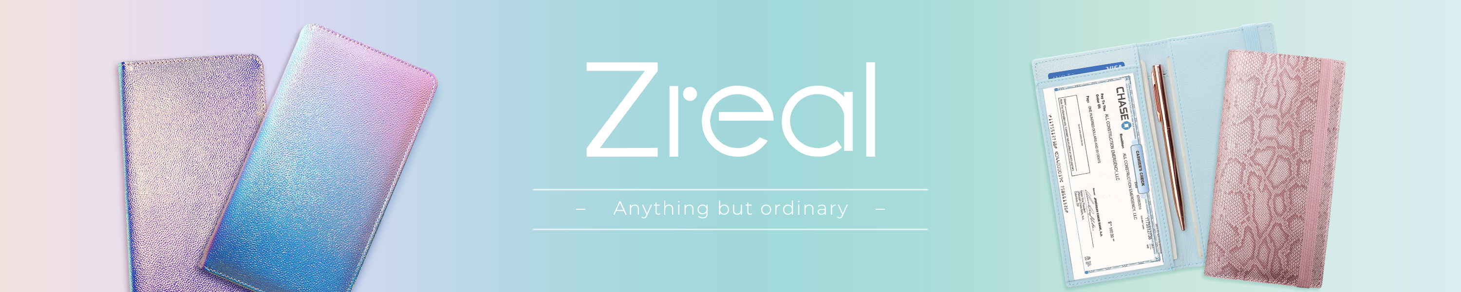 thumbnail image 2 of Zreal Checkbook Cover - Snakeskin Pattern RFID Blocking Cover For Top & Side Tear Checks 2 of 14