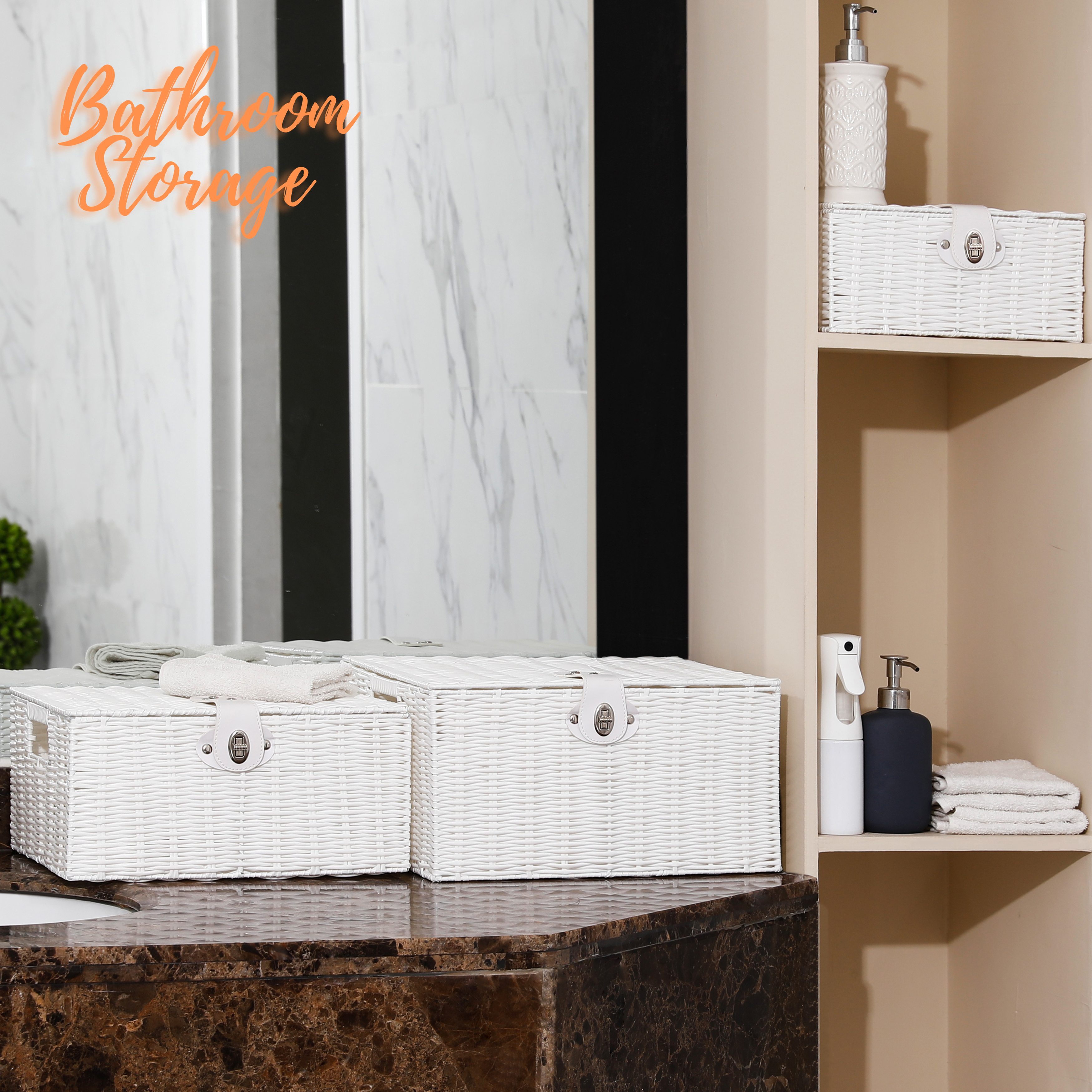Amazon.com: Honygebia: White Woven Baskets