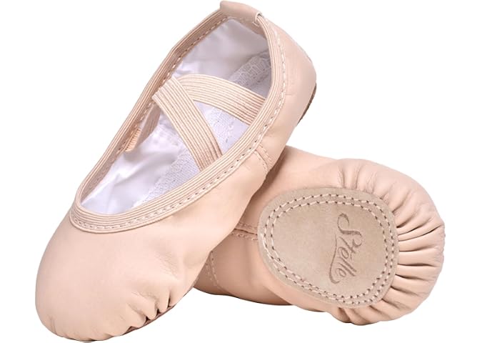 Stelle Zapatos de ballet para niñas Zapatillas de ballet para niños pequeños Zapatillas de cuero suave para niños Zapatos de baile para