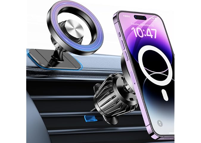 Kaistyle - Soporte de coche Magsafe con imán fuerte: soporte magnético para teléfono de automóvil, soporte para teléfono