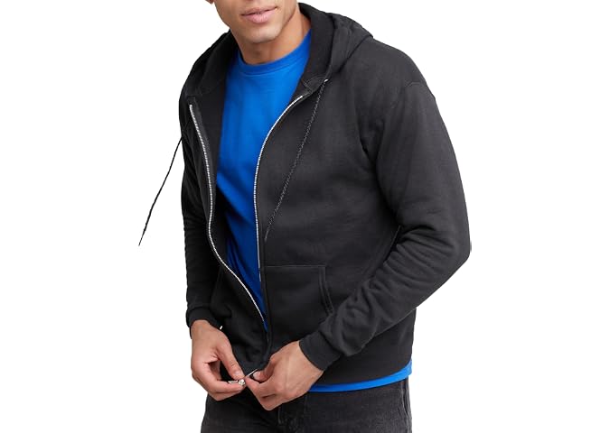 Hanes sudadera con capucha y cremallera completa para hombres, Ecosmart sudadera de polar con capucha y cremallera completa