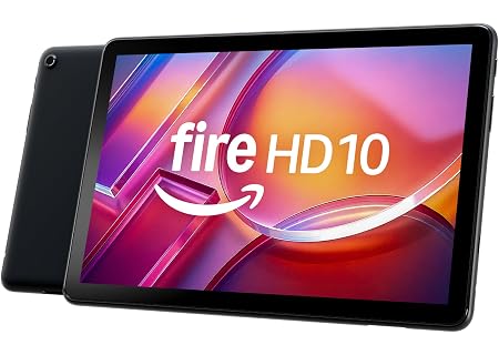Amazon Fire HD 10 tablet, built for relaxation, 10.1" vibrant Full HD screen, octa-core processor, 4 GB RAM, 32 GB, Black