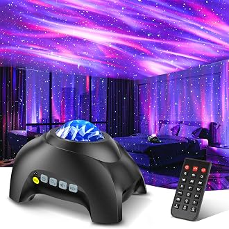Northern Galaxy Light Aurora Projector with 33 Light Effects, Night Lights LED Star Projector for Bedroom Nebula Lamp, Remote Control, White Noises, B