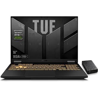 ASUS TUF F16 (2025) Gaming Laptop, 16" 165Hz FHD+ Display, 115W Max TGP RTX 5060, Intel Core i7-14650HX, 16GB DDR5, 1TB SSD, Intelligent Cooling, Win1