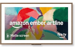 Amazon Ember Artline 55" with Fire TV (newest model), 4K Ultra HD QLED smart TV with free art and photos, anti-glare display, custom frames, Dolby Vis